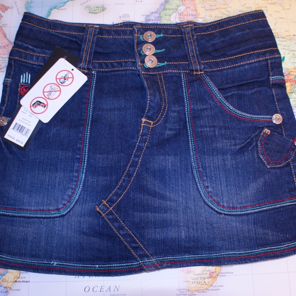 Women's Miskeen Bunny Clark Denim Skirt, NWT